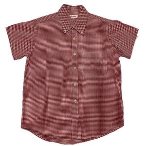 Pas De Deax Red Checkered Button Down Short Sleeve